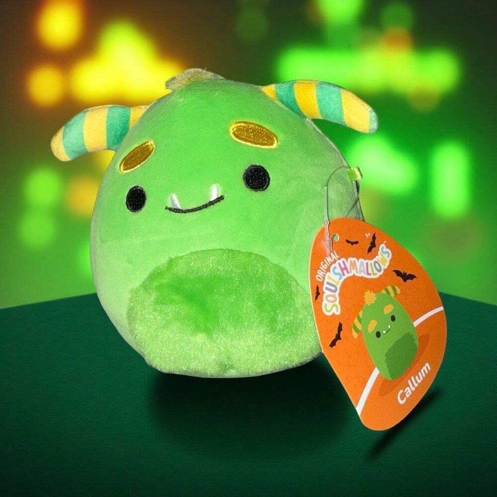 NWT Squishmallow Callum the Monster Halloween Plush Stuffed Animal 3.5” P53